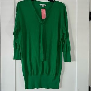 Cabi green pullover lightweight sweater top lucky green nwt new 3/4 sleeve new